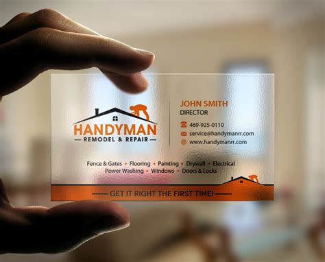 Handyman Business Cards Templates Free