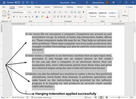 Hanging Indentation Made Easy