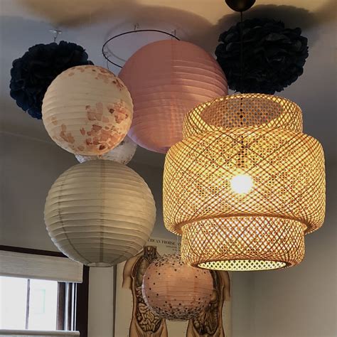 Set of 6 Paper Lanterns Ceiling Hanging Decor Assorted Size 16", 20", 24" eHomemart
