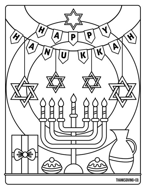 Hanukkah Color By Number Free Printable