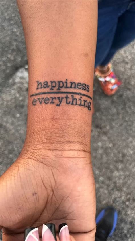 Happiness Over Everything Tattoo