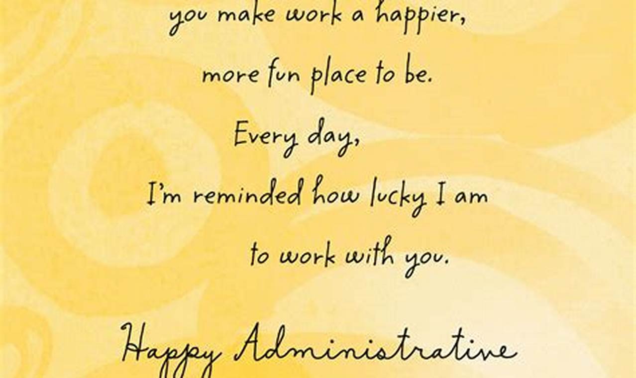 Happy Administrative Professionals Day Messages For Work