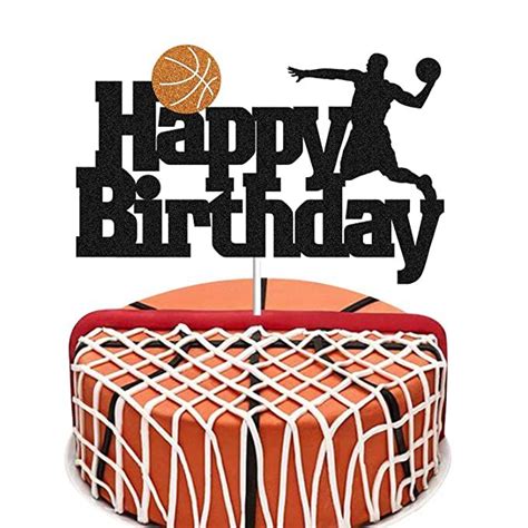Happy Birthday Basketball Cake Topper Printable