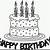 Happy Birthday Cake Clip Art Black And White