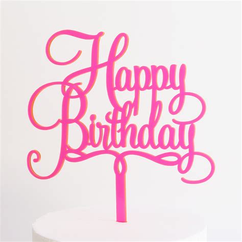 Happy Birthday Cake Topper Printable With Name