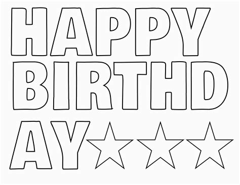 Happy Birthday Lettering Printable