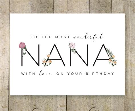 Happy Birthday Nana Printable Cards