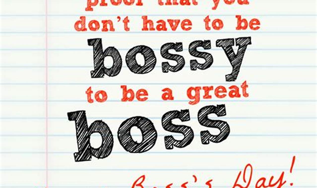 Happy Boss'S Day 2024 Message