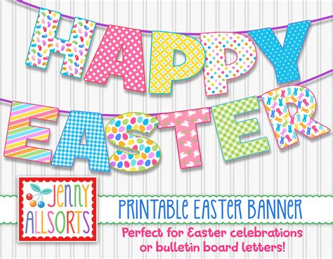 Happy Easter Printable Banner