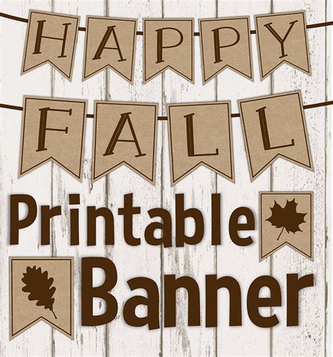 Happy Fall Banner Printable