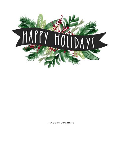 Happy Holidays Card Printable