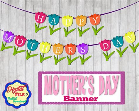 Happy Mothers Day Banner Printable