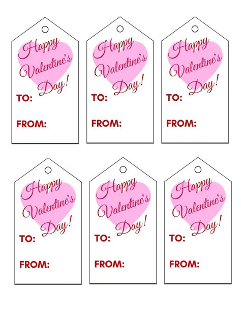 Happy Valentines Day Tags Free Printable