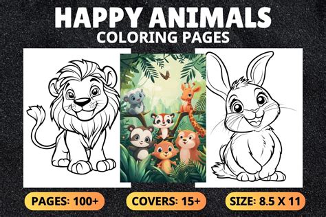 Happy Animals Coloring Pages