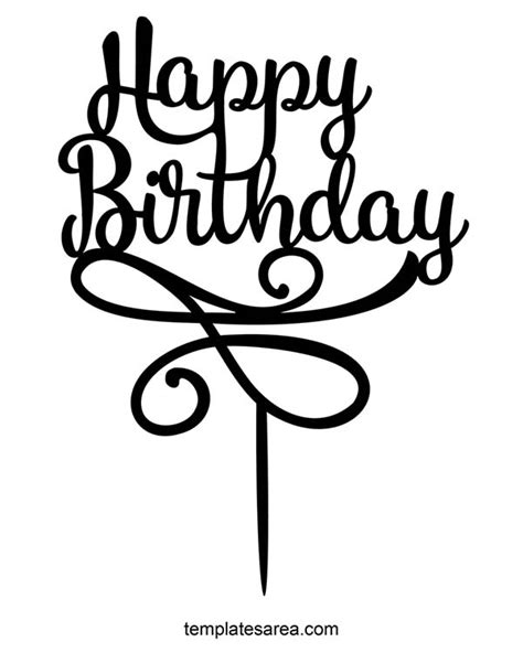 Download Happy Birthday Cake Topper DXF Files