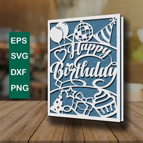 Download Happy Birthday Card Cut Files