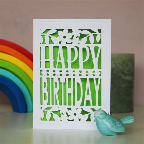 Download Happy Birthday Card Papercut Images