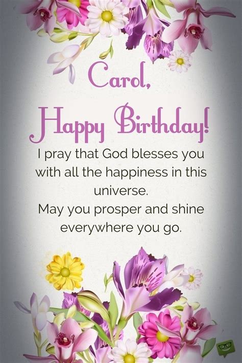 Happy Birthday Carol Image