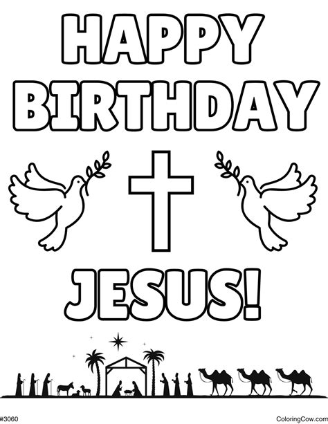 Happy Birthday Jesus Color Page