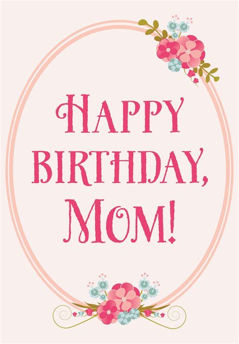 Happy Birthday Mom Printable