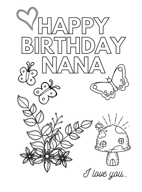Happy Birthday Nana Printable Cards