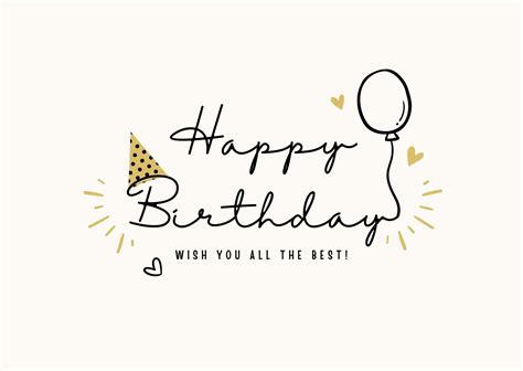 Happy Birthday Printable Template