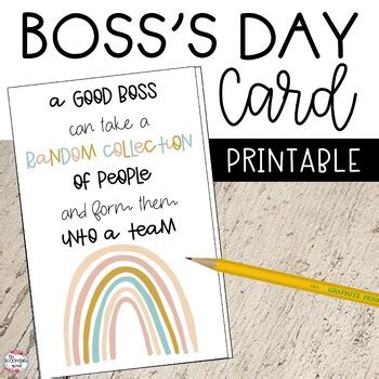 Happy Boss's Day Printable Card