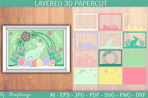 Download Happy Easter 3D Layered Paper Cut -... Commercial Use For Crafts