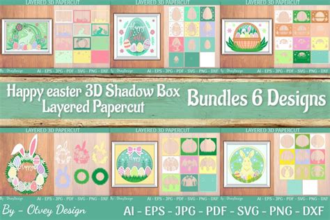 Download Happy Easter 3D Layered Paper Cut -... for Cricut Machine