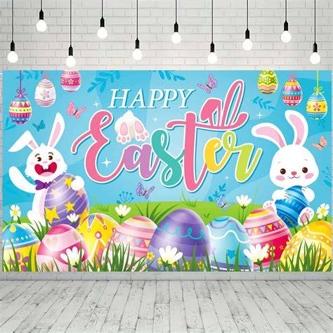 Happy Easter Backdrop