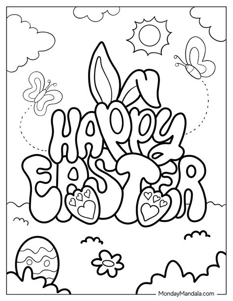 Happy Easter Coloring Sheet