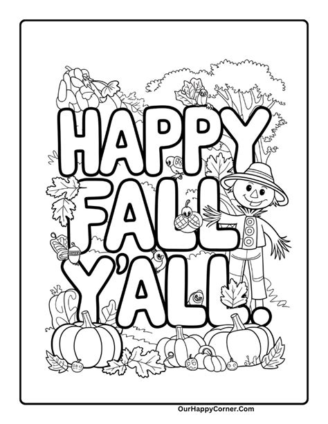Happy Fall Coloring Pages