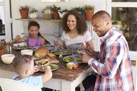 Happy Family Eating Dinner