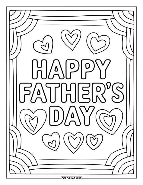 Happy Father's Day Coloring Pages Types