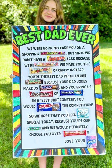 Happy Father's Day Candy Poster Ideas
