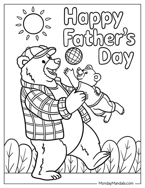 Happy Fathers Day Coloring Pages Large Images