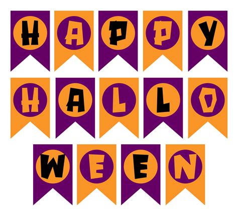 Happy Halloween Printable Banner