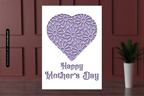 Download Happy Mother's Day Card SVG File - SVG Design Silhouette Free PSD Mockups