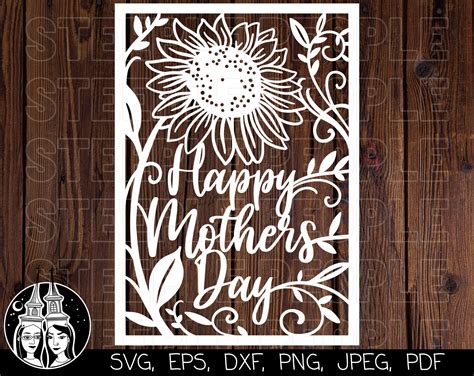 Download Happy Mother's Day Card SVG File - SVG Design for Cricut Machine