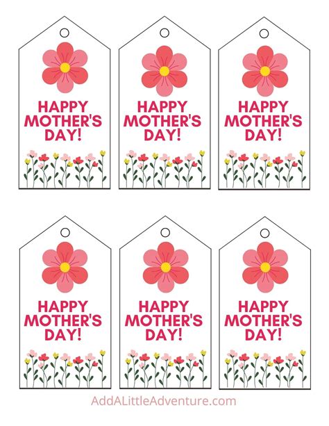 Happy Mothers Day Tags Printable