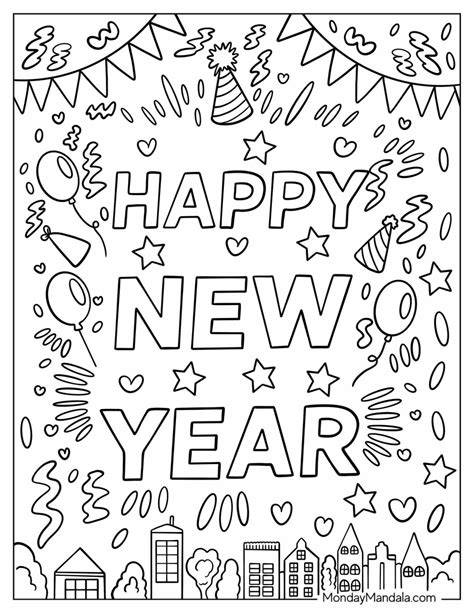 Happy New Year Coloring Pages