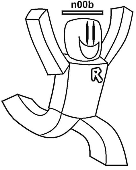 Happy Noob Roblox Coloring Page Printable Coloring Page For 