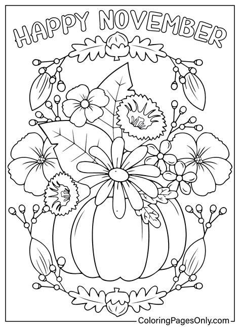 Happy November Coloring Pages