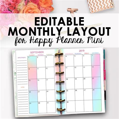 Happy Planner Printables Calendar