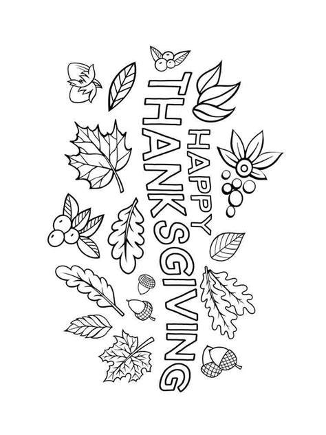 Happy Thanksgiving Words Coloring Pages