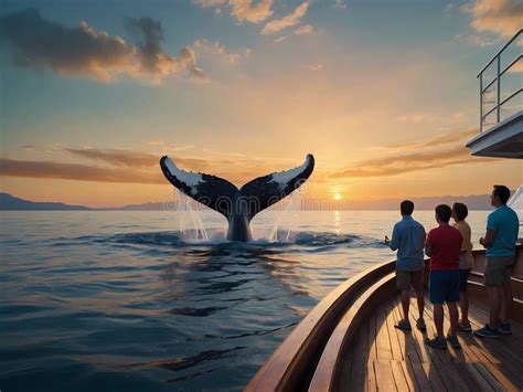 Happy Tourists Whale Watching