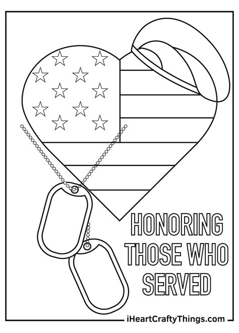 Happy Veterans Day Coloring Pages Printable