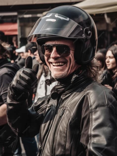 Happy biker