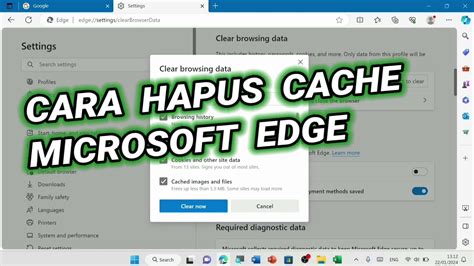 Hapus Cache dan Data