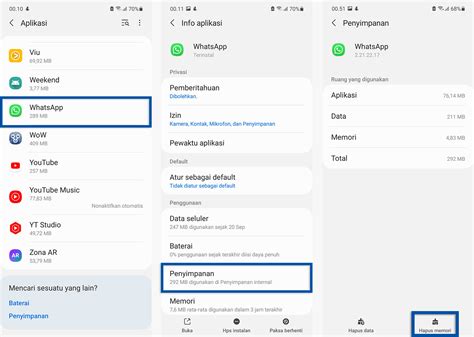 Hapus Cache Aplikasi